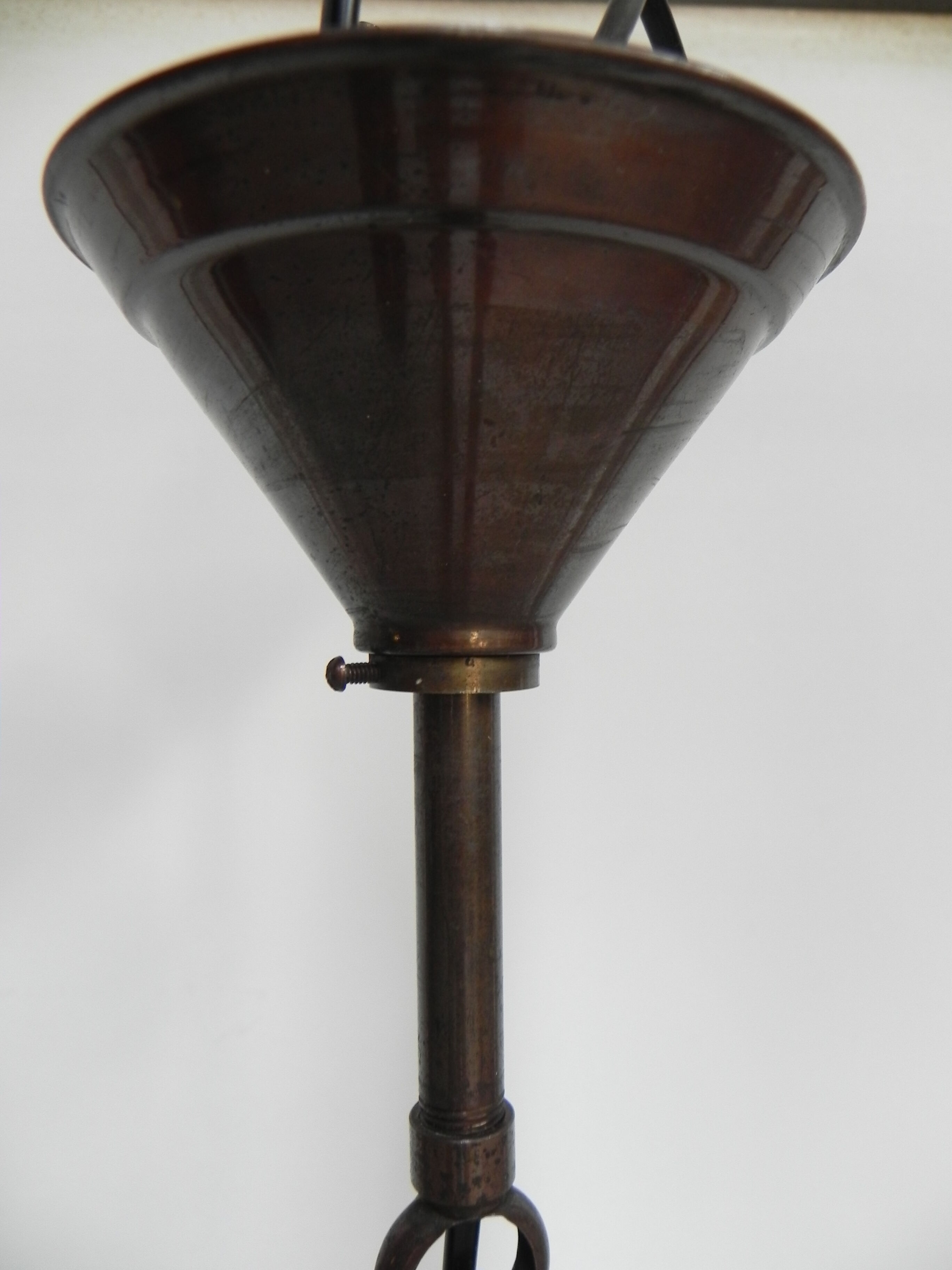 Art Deco hanging lamp on chain