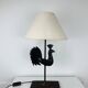 Wrought iron rooster lamp, brutalist, vintage, 1970