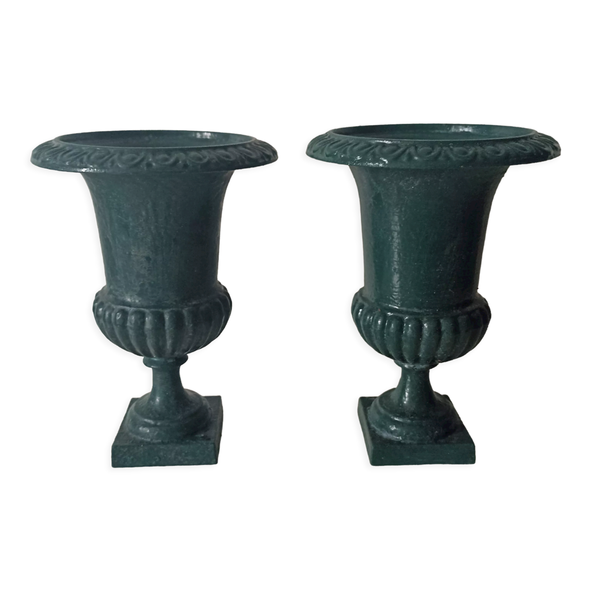 Paire de médicis verts 22,5 cm