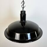 Industrial Black Enamel Factory Pendant Lamp, 1950s