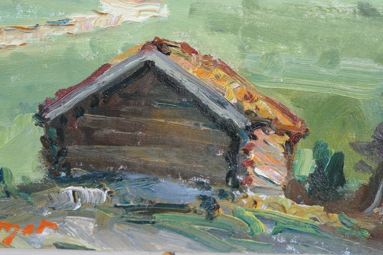 Carl Stenshammar, Swedish Landscape, 1950s, Oil on Canvas, Framed