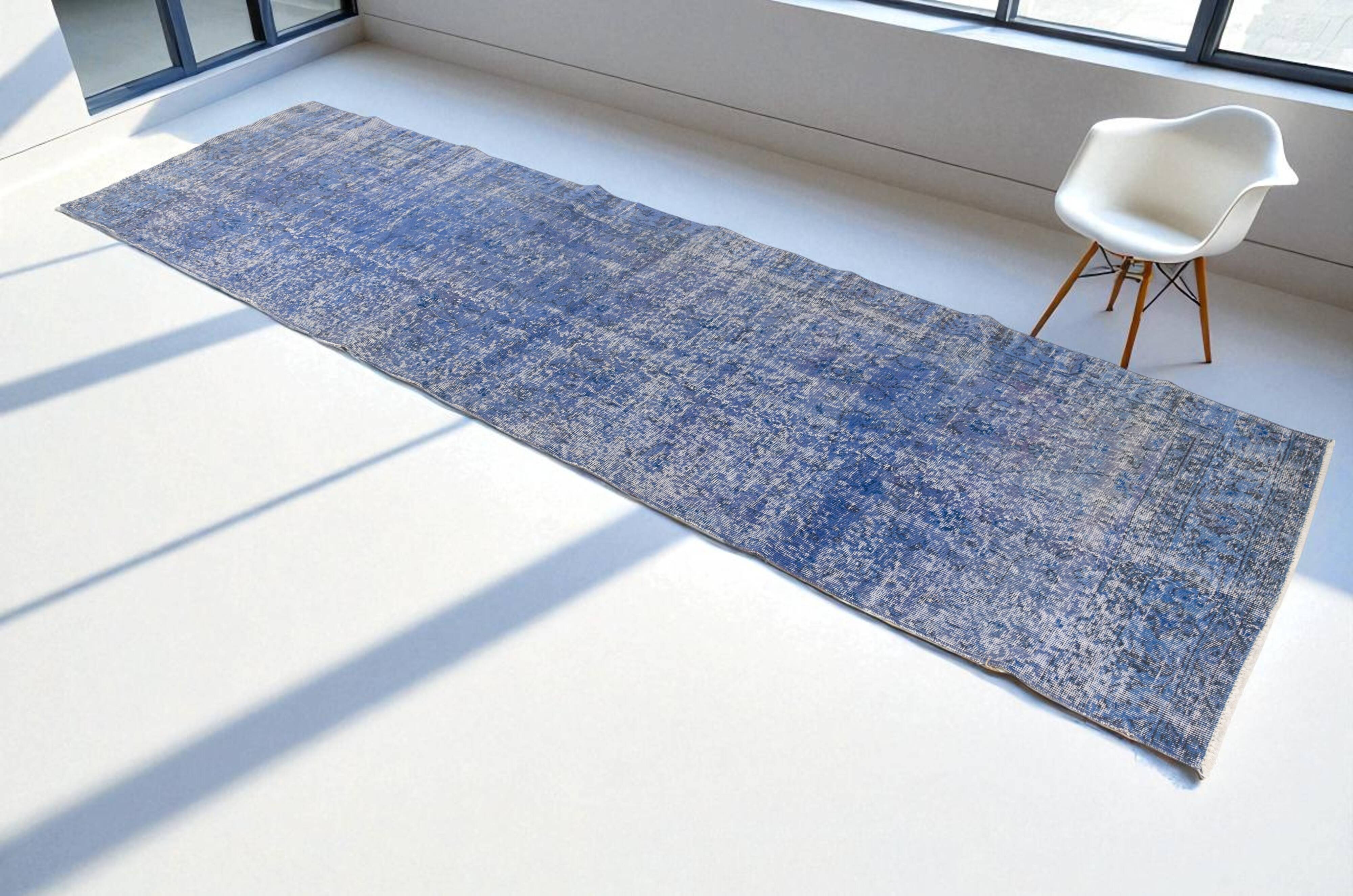 Blue Oushak Runner Rug sku1059