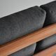 High-back mid century sofa Danish Juul Kristen, Reupholstered in Kvadrat