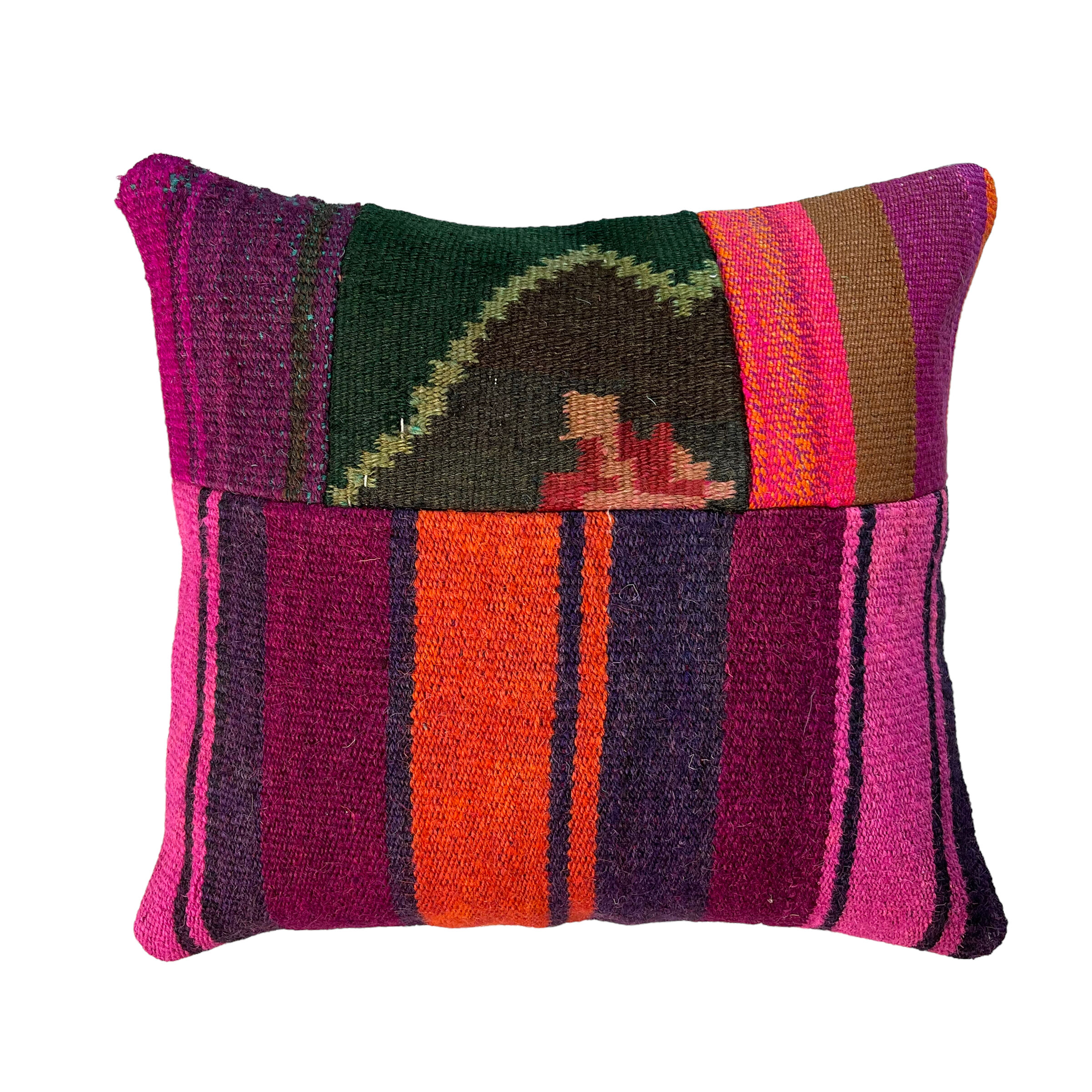 Vintage turkish kilim cushion cover 40 x 40 cm