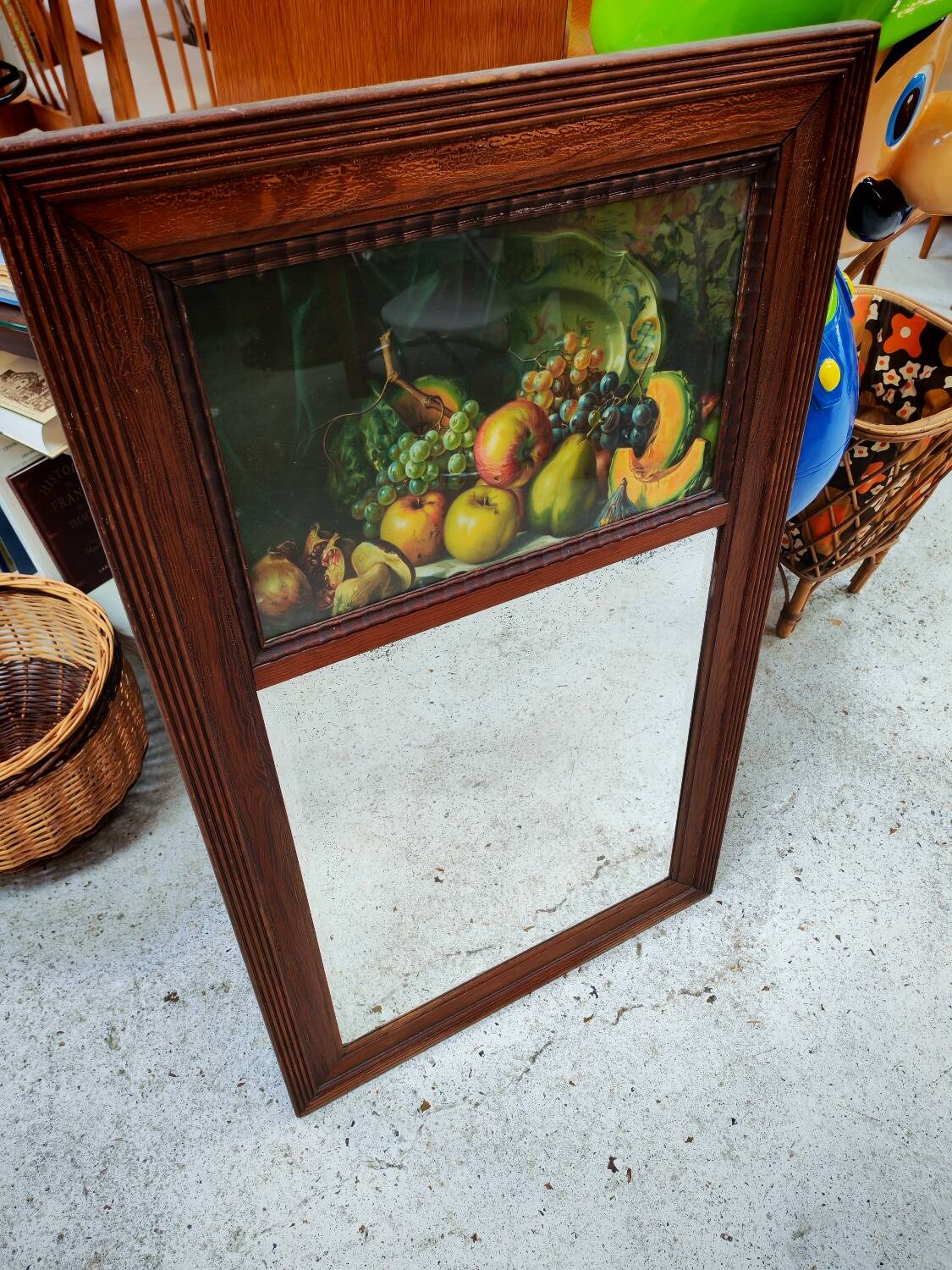 Antique trumeau mirror