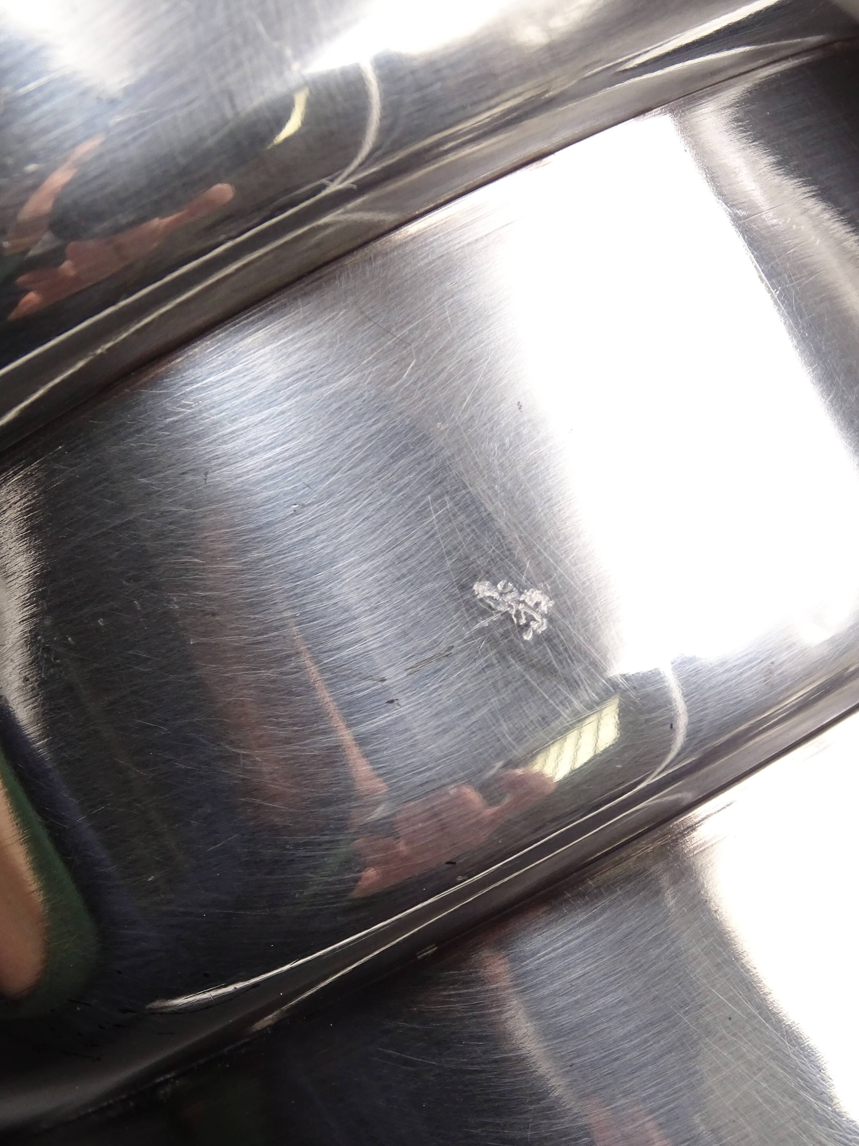 Silver metal ice bucket circa 1950