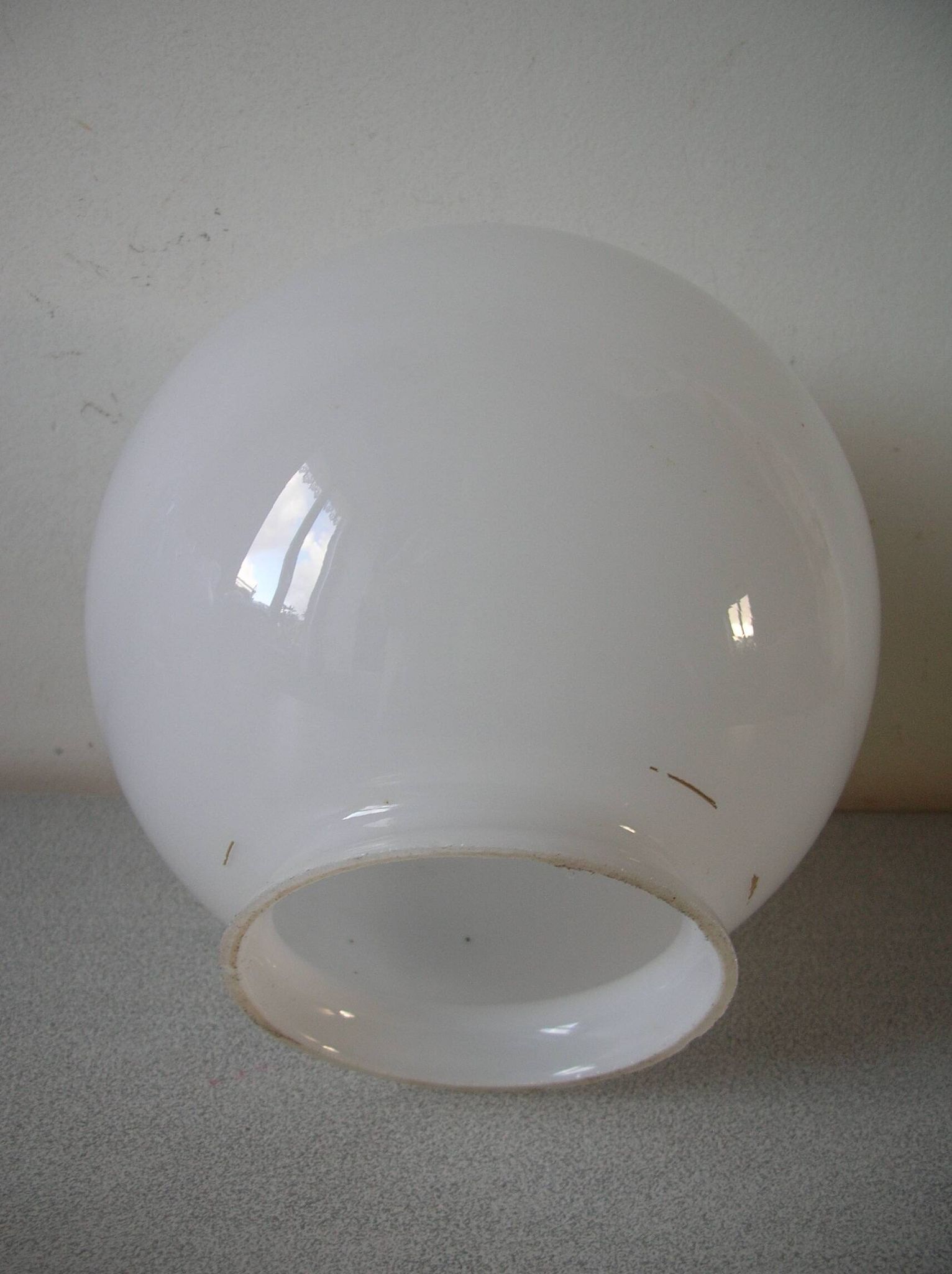Old globe lampshade ball sphere glass lamp chandelier lighting fixture n°06/11B