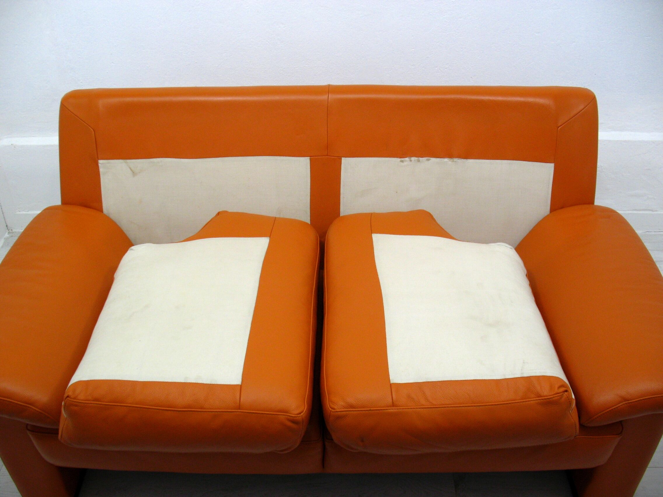 Leather sofa Willi Schillig 90s