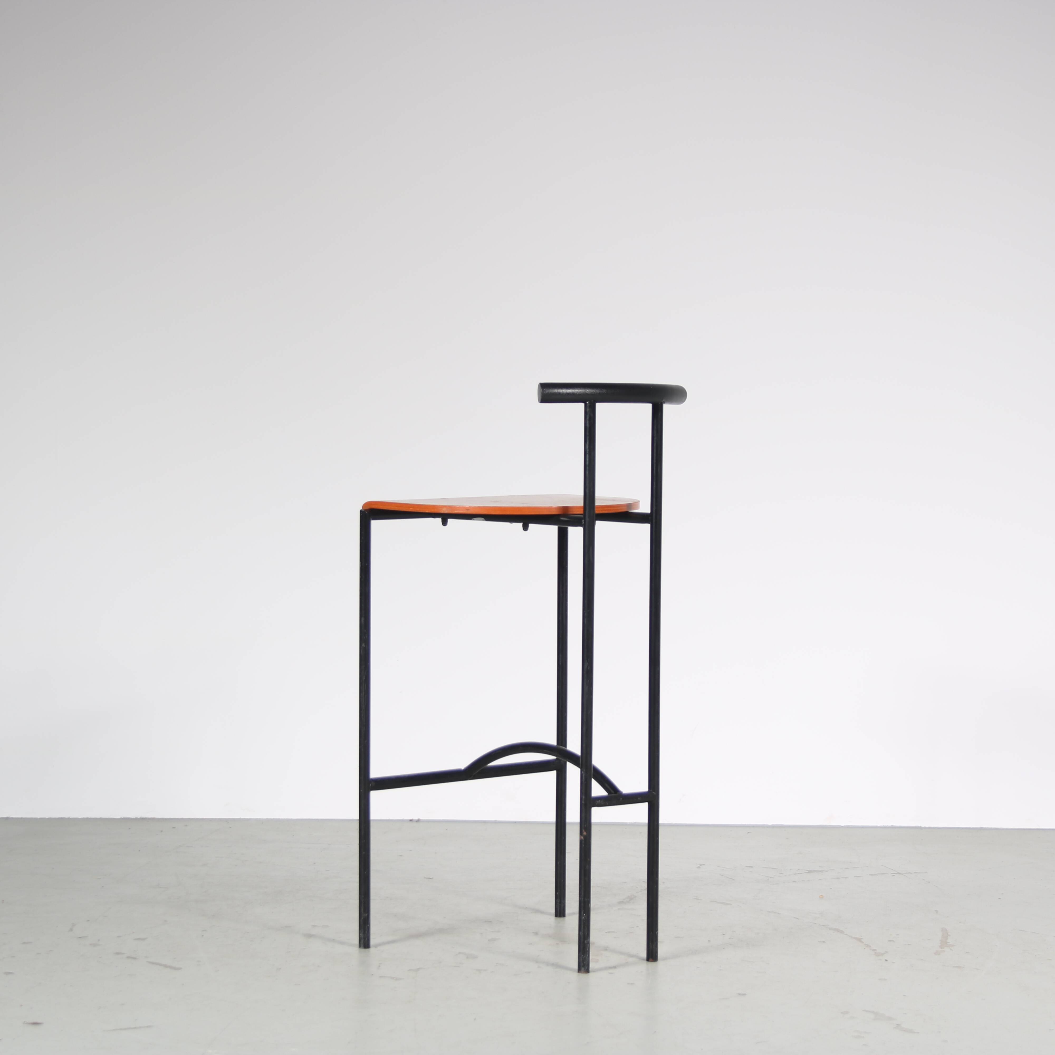 1980s “Tokyo” Bar stool by Rodney Kinsman for Bieffeplast, Italy