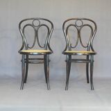 2 KOHN N°35 Art Nouveau bistro chairs -1875- recently hand-caned