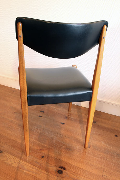 Set of 4 vintage Scandinavian "self" chairs
