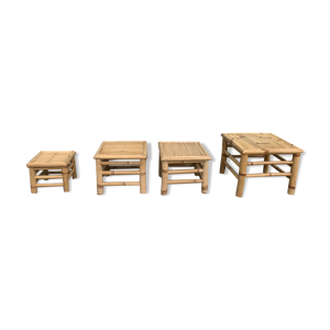 lot de 4 tabourets bas