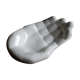 Large empty hand-shaped pocket / Vintage 70s white ceramic