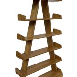 Vintage pyramid cabinet bookcase solid wood design