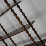 French Oak Mid-Century Bobbin Shelving Unit