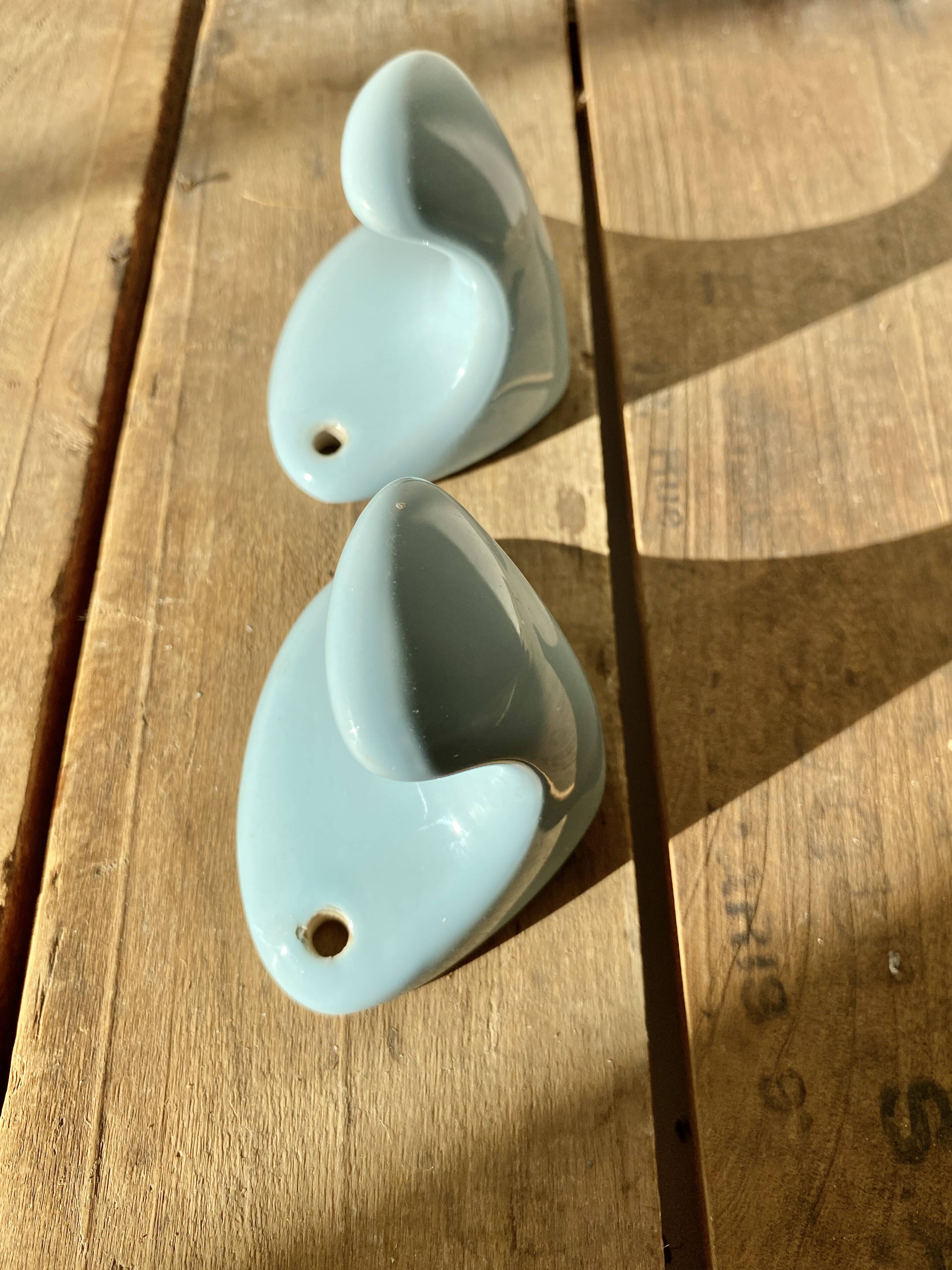 Duo porcelain coat hooks