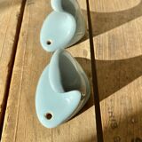Duo porcelain coat hooks