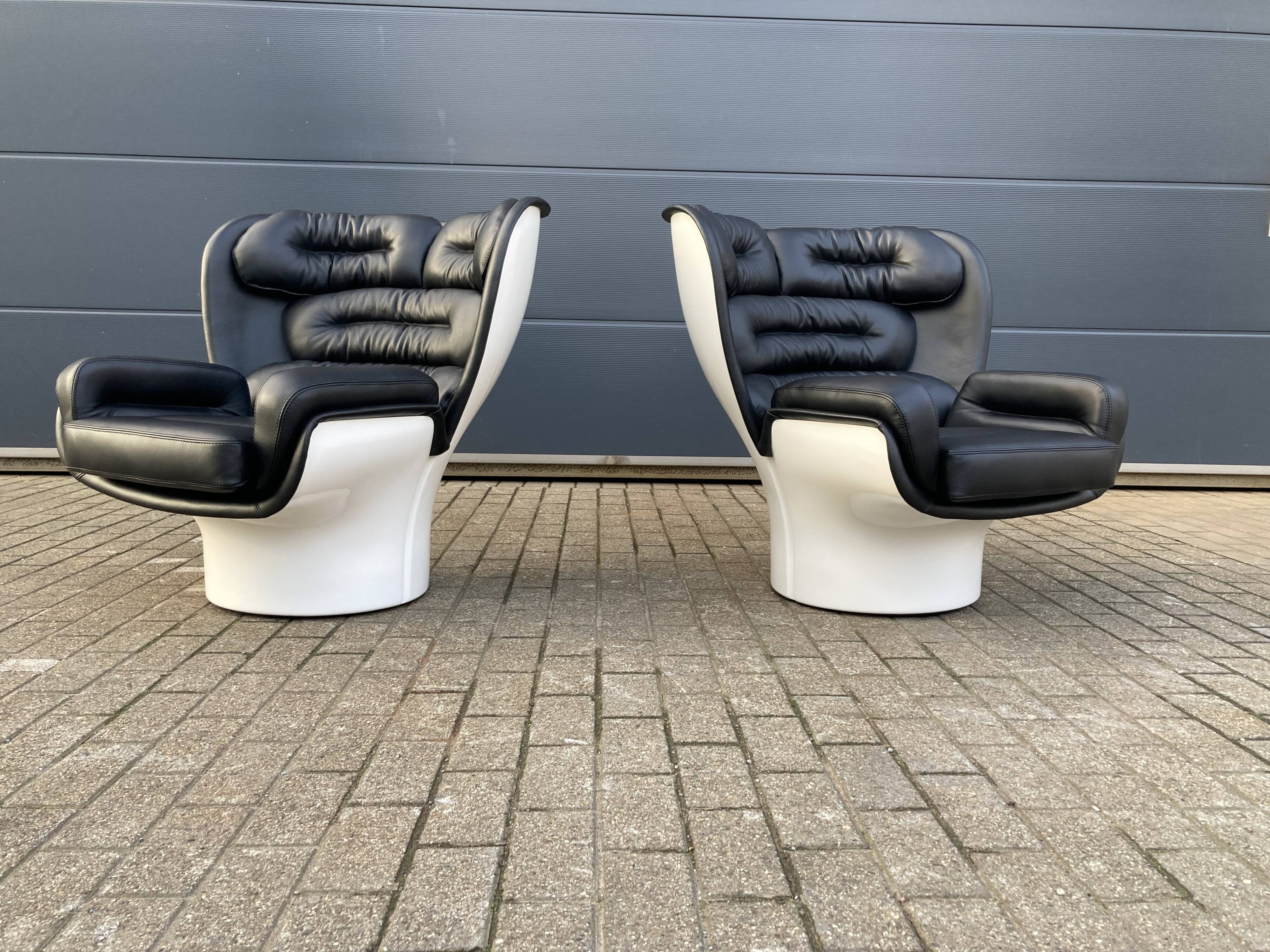 Joe Colombo Elda design armchair, Longhi edition