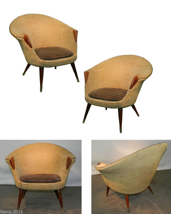 Salon sofa et 2 fauteuils originaux de Nanna and Jørgen Ditzel