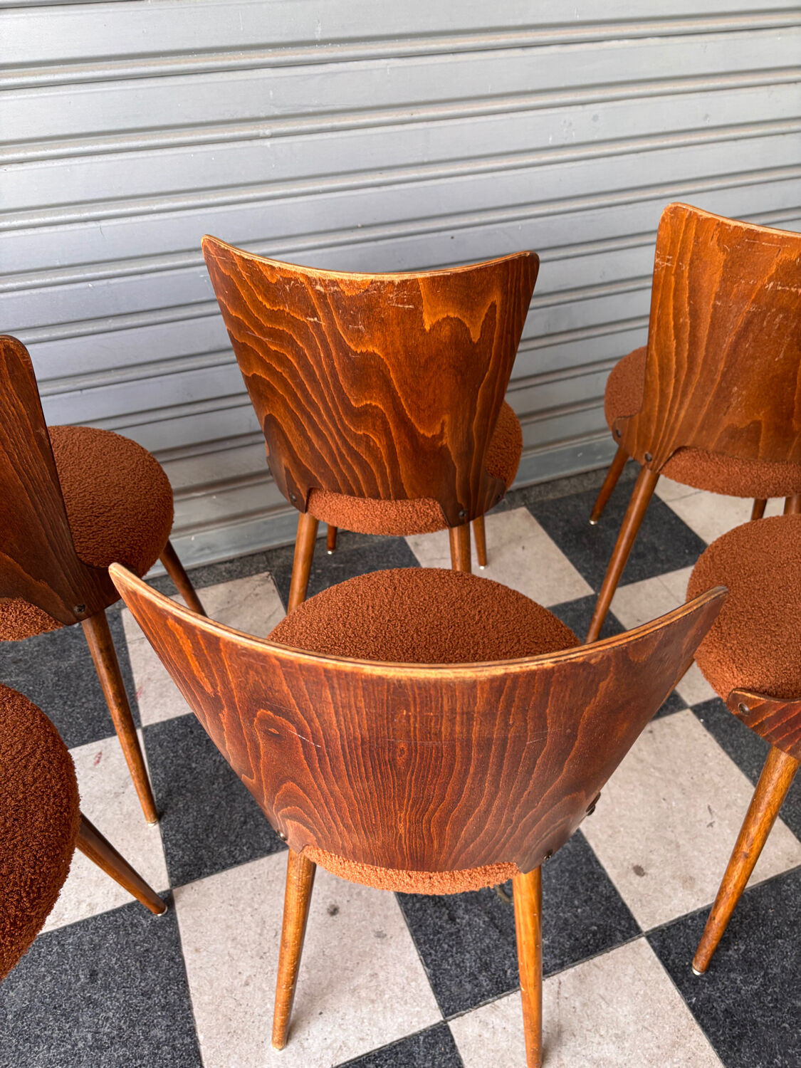 Set of 8 Baumann bistro chairs