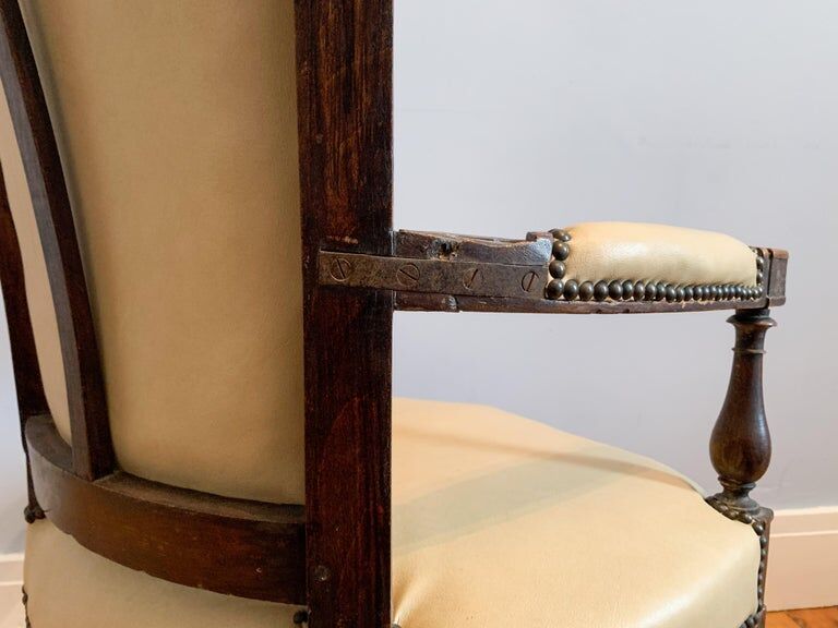 Executive chair, leatherette, XIXth