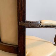 Fauteuil directoire, similicuir, XIXème