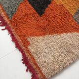 Moroccan Berber boujaad carpet with colored flat areas 193x115cm