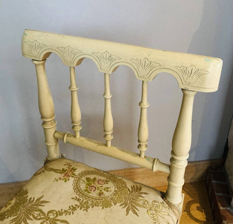 Straw-seated bench, late 19th/early 20th century (formerly a piano bench)