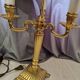 Three-light bouillotte lamp in bronze, Empire style.
