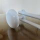White lacquered metal wall coat rack, 1970