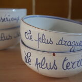 Set of 4 nominative bowls