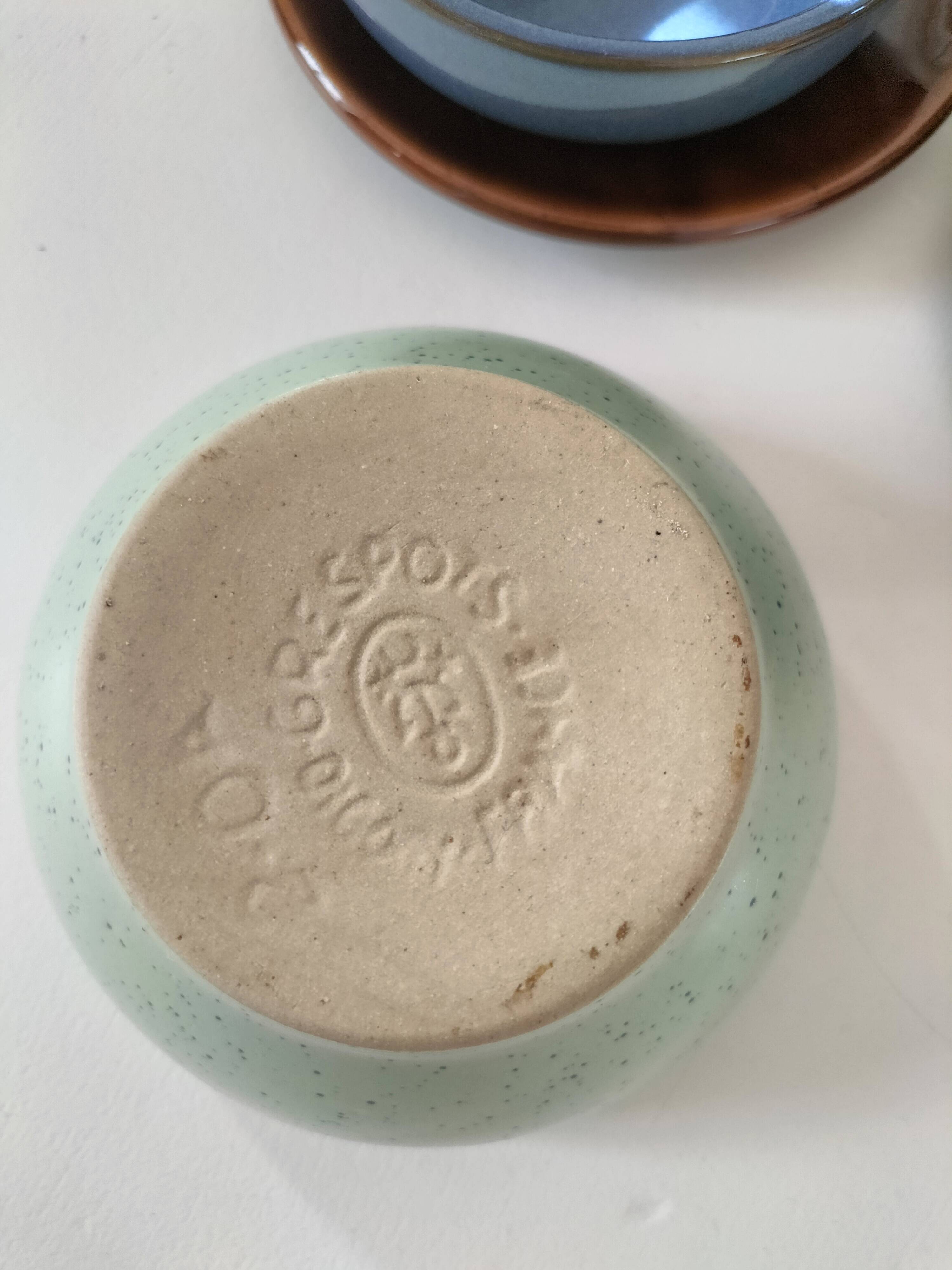 Vintage blue bowl mix & match set – country breakfast spirit