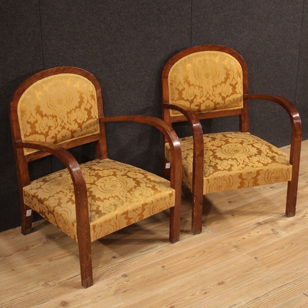 Pair of art deco style armchairs