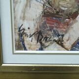 Erik Brandt, Swedish Modern Portrait, Oil on Panel, 1960s