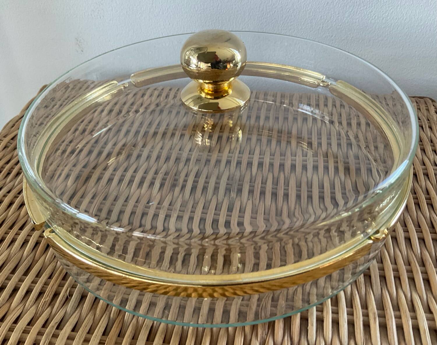 Vintage Hollywood Regency style catchall tray