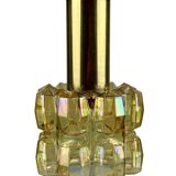 60er 70er Jahre Deckenlampe Glashütte Limburg Germany Glas & Messing Space