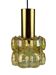 60er 70er Jahre Deckenlampe Glashütte Limburg Germany Glas & Messing Space