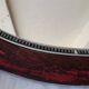 Oval wooden mirror