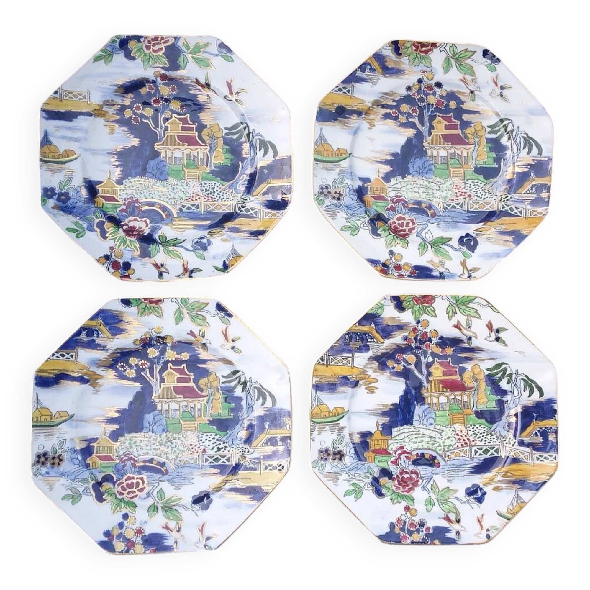 4 Antique Royal Winton Grimwades Plate Hand Painted