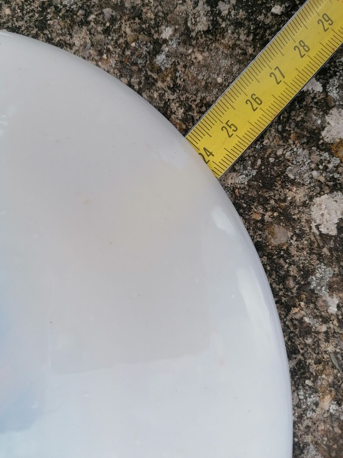White opaline lampshade from the 1940s