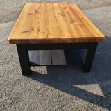 Vintage Scandinavian solid pine coffee table