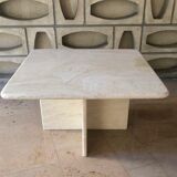Square travertine coffee tables