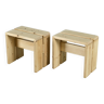 Pair of pine stools, French Alps circa 1970