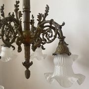 Brass chandelier with 6 branches