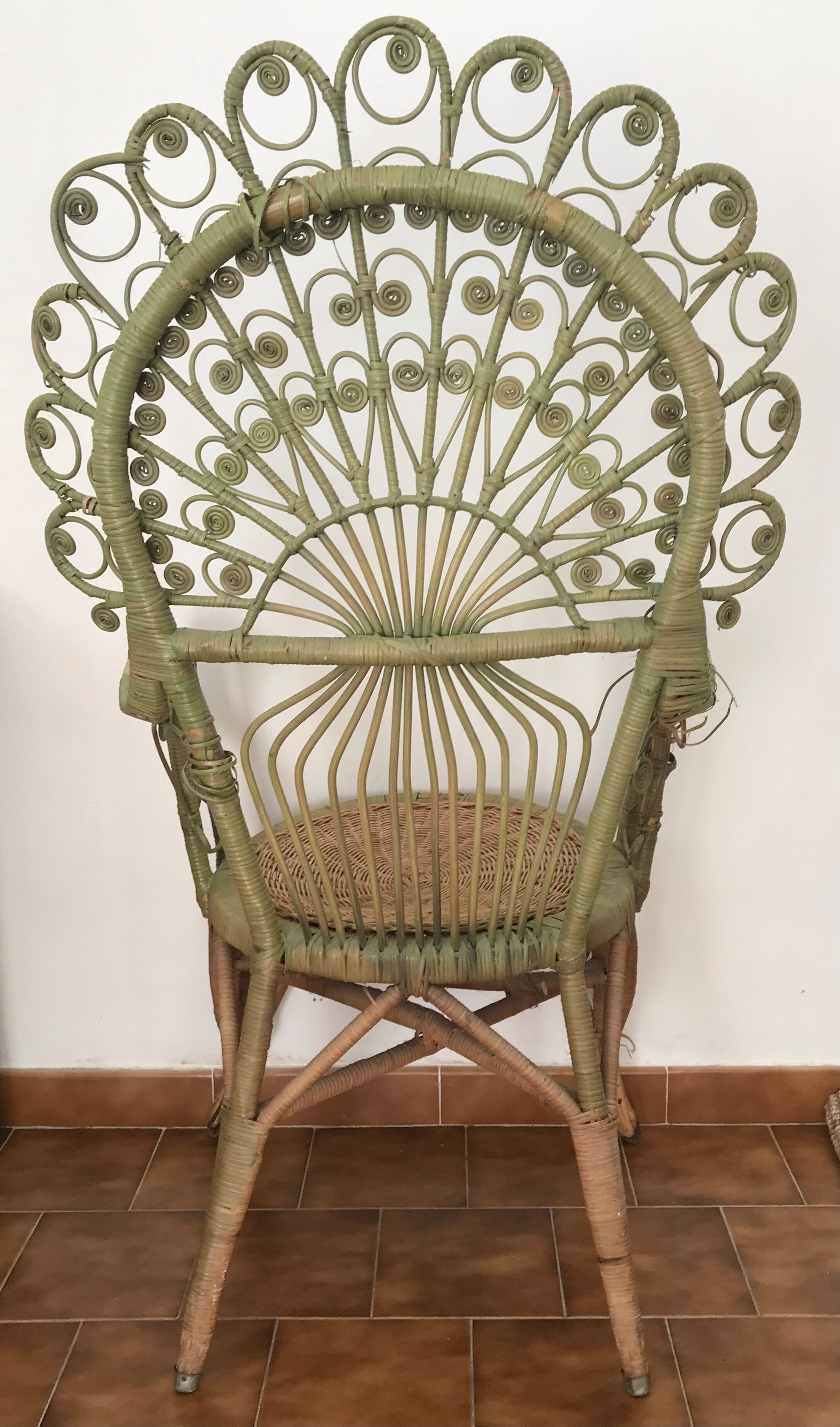 Peacock adult rattan armchair