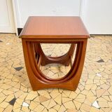 Teak trundle coffee table