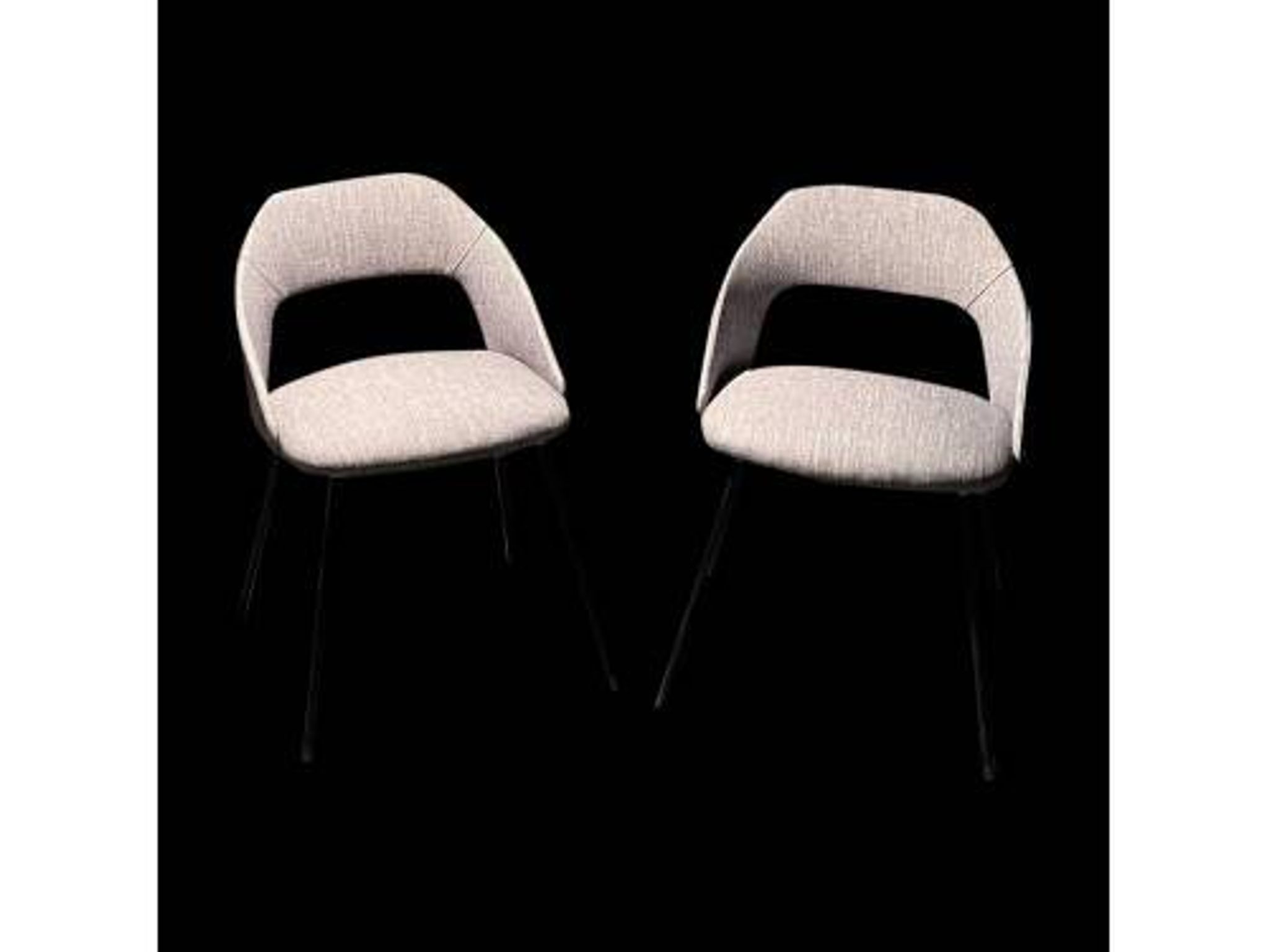 Pair of barrel chairs from the 1950s, in the style of Pierre Guariche.