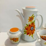 Teapot & 4 cups 70s winterling schwarzenback bavaria germany-retro-cuisine -vintage