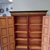 Armoire deux portes constitué de 24 panneaux différent  peint à la main