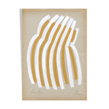 "stripes" original painting on vintage paper